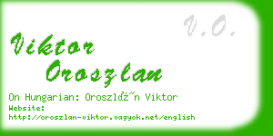 viktor oroszlan business card